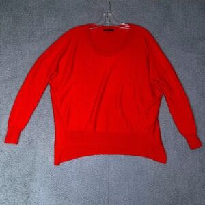 EILEEN FISHER Petite Red 100% Merino Wool Crew Neck Long Sleeve Sweater PP
